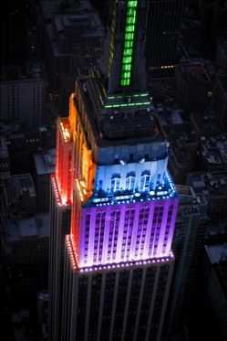 Empire State Building Rainbow Lights At Night, Tower Light, Voyage New York, Most Romantic Places, Marriage Equality, I Love Ny, Gay Marriage, Romantic Places, New Jersey Devils