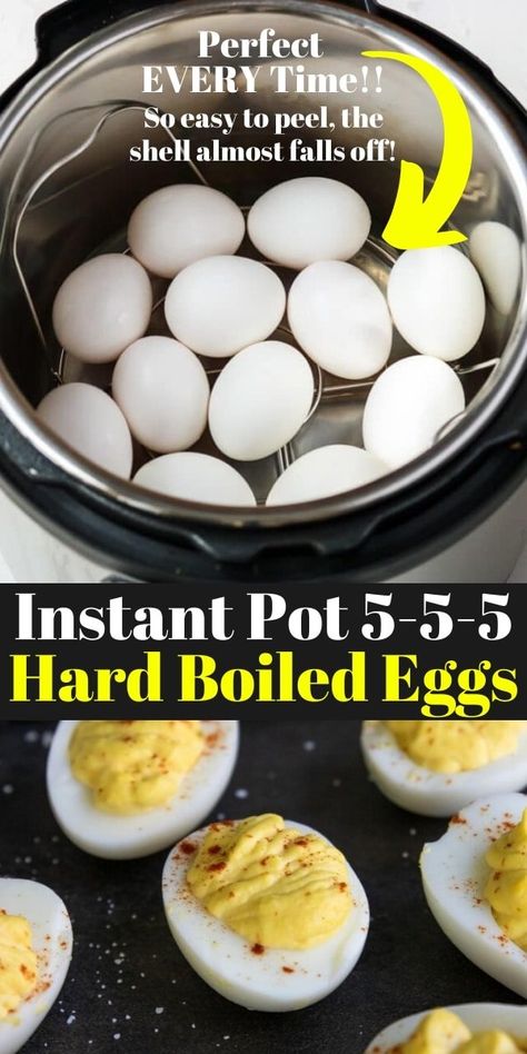 Easy Hard Boiled Eggs, Instant Pot Hard Boiled Eggs, Cooking Hard Boiled Eggs, Devilled Eggs, Peeling Hard Boiled Eggs, Making Hard Boiled Eggs, Perfect Hard Boiled Eggs, Best Instant Pot Recipe, Instant Recipes