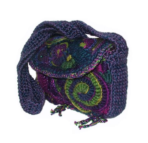 Felt Clutch, Wild Berries, Felt Pouch, Form Crochet, Felt Jewelry, Freeform Crochet, Evening Purse, Hand Felted, Felt Bag