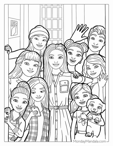 50 Barbie Coloring Pages (Free PDF Printables) Barbie Printables Free Coloring Pages For Kids, Barbie For Coloring, Family Coloring Pages Free Printable, Black Barbie Coloring Pages, Barbie Colouring Sheet, Barbie Colouring Pages, Barbie Drawing Sketches, Barbie Coloring Pages Free Printable, Free Barbie Coloring Pages