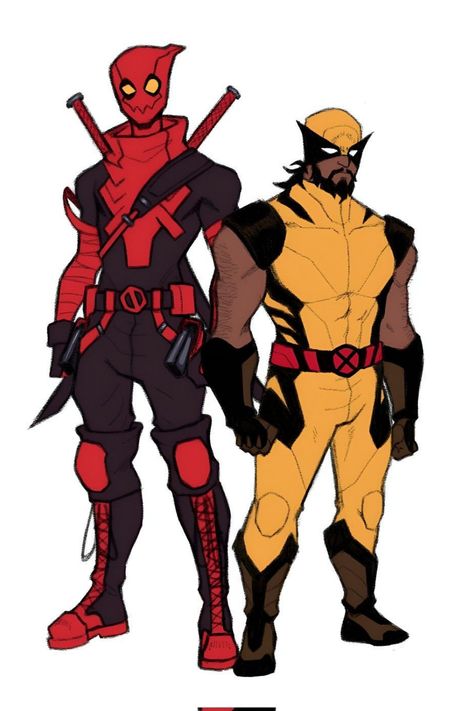 Into The Spiderverse, Marvel Character Design, Deadpool Art, Deadpool And Wolverine, Illustrative Art, Wolverine Art, Marvel Characters Art, Marvel Drawings, Marvel Spiderman Art