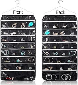 Closet Jewelry Organizer, Hanging Jewelry Storage, Closet Storage Accessories, Black Closet, Bracelet Organizer, Hanging Jewelry Organizer, Travel Jewelry Organizer, Jewelry Organizer Storage, Jewelry Organizers