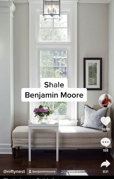 Shale Benjamin Moore, Benjamin Moore Shale, House Paint Exterior, Paint Colors For Home, Benjamin Moore, Paint Color, Exterior Paint, House Painting, Paint Colors