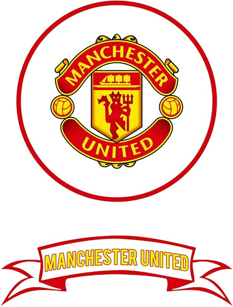 Manchester United Cake Topper, Manchester Logo, Manchester United Cake, Football Cake Toppers, Horse Birthday Cake, Paw Patrol Birthday Theme, Manchester United Shirt, Manchester United Logo, Shirt Cake