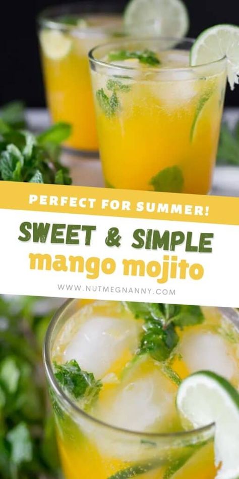 Mango Rum Drinks, Mojito Recipe Pitcher, Mango Mojito Recipe, Benefits Of Mango, Mango Leaves, Mango Rum, Indian Drinks, Mango Mojito, Make A Face Mask