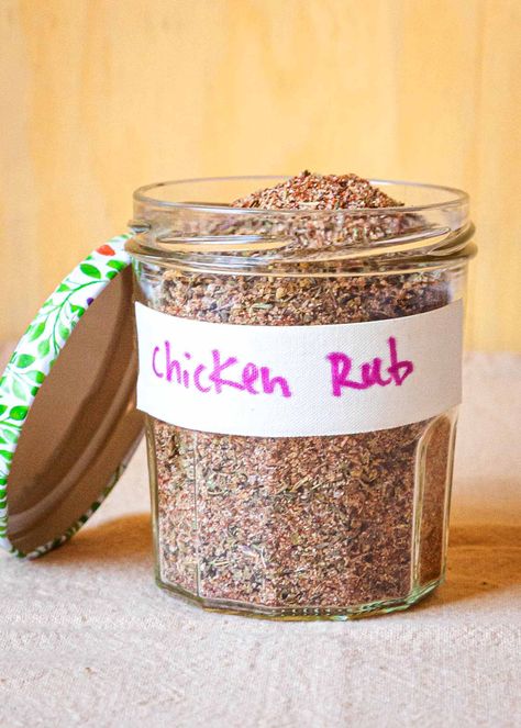 This premade All Purpose Chicken Spice Rub is great on every part of the chicken! You can even sprinkle it on roasted potatoes or vegetables. Chicken Spice Rub, Chicken Rubs, Rub For Chicken, Chicken Rub Recipes, Dry Rub For Chicken, Dry Rub Recipes, Chicken Rub, Roasted Garlic Chicken, Meat Rubs