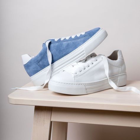 The Gabor Camrose is the perfect addition to your casual wardrobe. Available in multiple colourways, there's a perfect pair for any outfit👟🤍 Why not read our latest blog to see more of the new in Gabor styles? Chunky Trainers, Casual Everyday, Spring Shoes, Blue Suede, Soft Suede, Casual Wardrobe, White Leather, Summer Collection, Perfect Pair