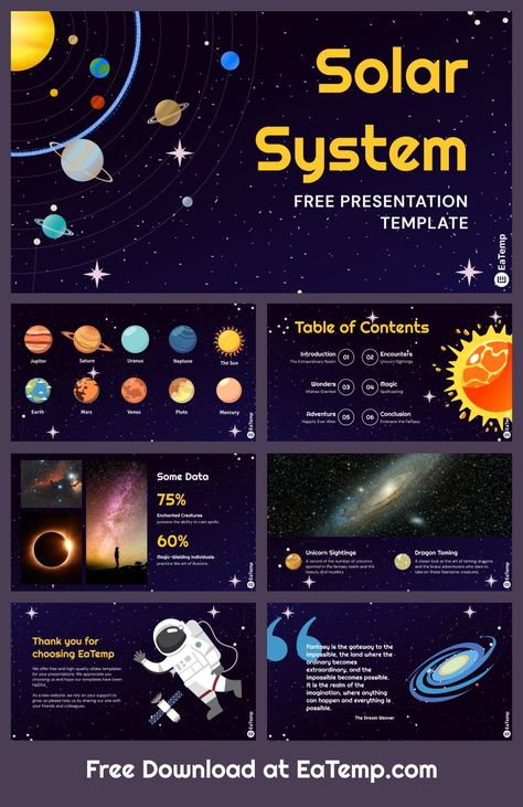 Solar System 13 Solar System Presentation, What Is Solar System, Solar System Images, Celestial Realm, Ppt Template Design, Presentation Slides Design, Google Slides Templates, Interactive Powerpoint, Slides Design