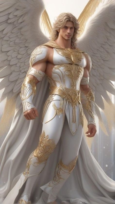 Male Angel Art, Greek God Costume, Good Morning My Dear, Man Angel, Male Angels, Male Fairy, Male Angel, Drawing Superheroes, Angel Artwork