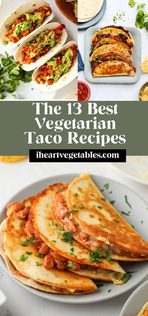 Looking for easy vegetarian taco recipes? These are some of my FAVORITES! They're so delicious! Mexican Dinner Vegetarian, Vegetarian Taco Night, Easy Vegetarian Mexican Casserole, Healthy Vegetarian Tacos, Quick Easy Healthy Dinner Vegetarian, Vegetarian Mexican Tacos, Taco Recipe Vegetarian, Easy Vegetarian Tacos, Vegetarian Breakfast Tacos