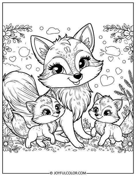 Cute foxes are waiting to be colored by your kids! These 30 kawaii fox coloring sheets are perfect for kids of all ages. They're easy to print and enjoy, and they're a great way for kids to express their.  #Mandalas #Kawaii #FoxColoringPages #ColoringPagesEasy Fox Coloring Pages, Coloring Pages Easy, Beautiful Coloring Pages, Cute Foxes, Easy Designs, Fall Scrapbook, Personalized Greeting Cards, Model Sheet, Online Coloring Pages