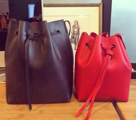 Mansur Gavriel Large and Mini Bucket Bag Size Comparison Bucket Bag Outfit, Bucket Bags Outfit, Mansur Gavriel Mini Bucket Bag, Mansur Gavriel Bucket Bag, Mini Outfit, Mini Bucket Bag, Mini Bucket Bags, Mini Bucket, Buy Bags