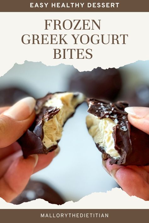 No Bake Peanut Butter Greek Yogurt Bites, Chocolate Covered Greek Yogurt Bites, Healthy Yogurt Bites, Frozen Yogurt Peanut Butter Chocolate, Peanut Butter Greek Yogurt Bites, Ways To Eat Greek Yogurt, Chocolate Covered Yogurt Bites, Frozen Greek Yogurt Dessert, Greek Yogurt Frozen Treats