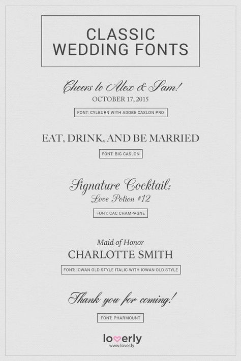 Modern and Elegant Fonts Wedding Stationery Fonts, Wedding Fonts Combinations, Wedding Fonts Calligraphy, Fall Fonts, Wedding Invitation Fonts, Invitation Fonts, Classic Fonts, November Wedding, Classic Wedding Invitations