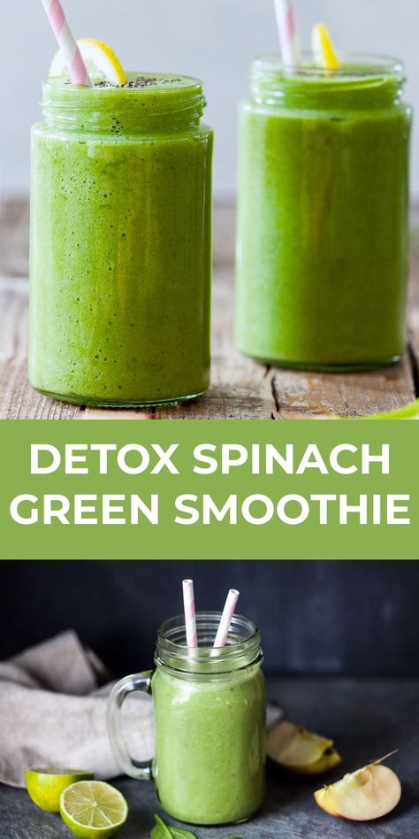 Spinach Smoothie Recipes, Smoothie For Breakfast, Resep Juice, Menu Sarapan Sehat, Resep Diet Sehat, Resep Smoothie, Smoothie Recipes Healthy Breakfast, Smoothie Detox, Resep Diet