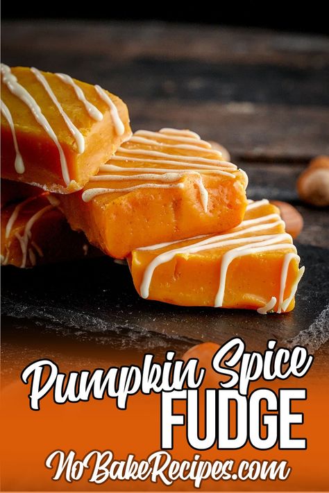 Pumpkin Spice Fudge Recipe, Pumpkin Fudge With Marshmallow Fluff, Pumpkin Fudge 3 Ingredient, Fall Fudge, Pumpkin Spice Fudge, Pumpkin Pie Fudge, Flake Recipes, Maple Fudge, Diy Pumpkin Spice