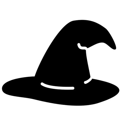 Witch Hat Svg, Witch Hat Doodle, Witches Hat Doodle, Hat Vector, White Magic, Halloween Hats, More Icon, Witch Hat, Icon Font