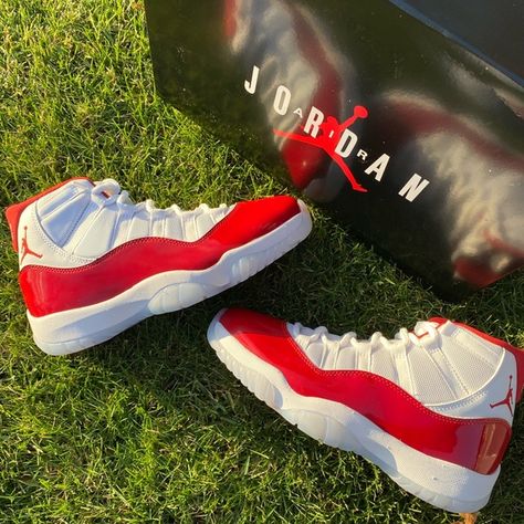 Jordan 11 Retro Cherry 2022 SZ 7M (8.5 W) Cherry 11s Jordans, New Jordans 2023, Cherry Jordan 11, Jordan 11 Cherry Red, Air Jordans 11, Jordan 11 Retro Cherry, Jordans 11, Cherry 11, Cherry 11s