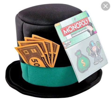 Monopoly Costume, Monopoly Themed Parties, Hat Halloween Costume, Novelty Hats, Halloween Costume Shop, Party Store, Halloween Giveaway, Halloween Costume Accessories, Kids Party Supplies