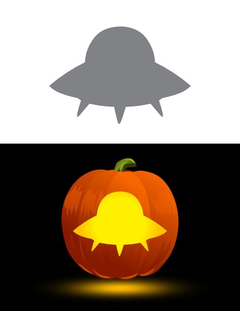 Printable Cartoon UFO Pumpkin Stencil Ufo Pumpkin Carving, Ufo Pumpkin, Pumpkin Stencils Free, Pumpkin Stencil, Free Stencils, Pumpkin Decorating, Pumpkin Carving, Paper Size, Pumpkins