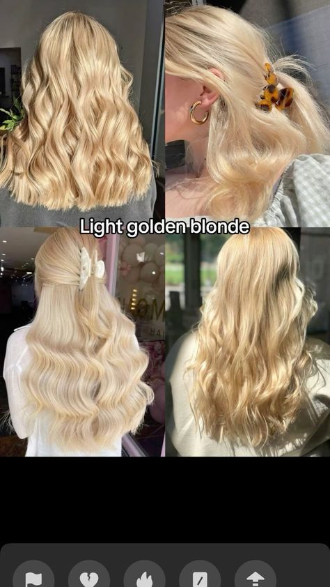 Light Golden Blonde Hair With Highlights, Warm Tone Blonde, Light Golden Blonde Hair, Light Golden Blonde, Best Haircuts For Women, Pretty Blonde Hair, Blonde Layered Hair, Summer Blonde Hair, Long White Hair