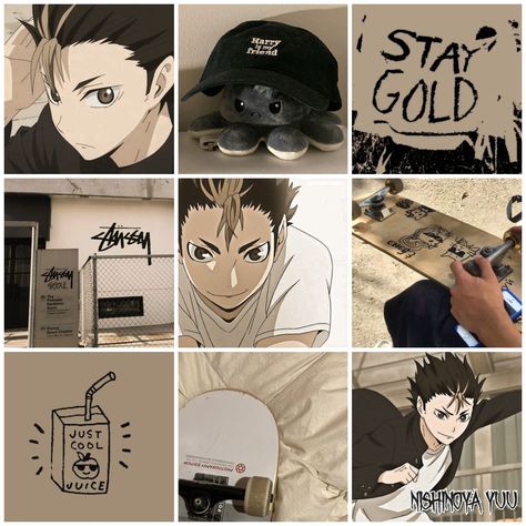 Anime, Haikyuu!, Nishinoya, Mood Board Haikyuu Moodboard, Nishinoya Aesthetic, Haikyuu Aesthetic, Volleyball Boys, Volleyball Photos, Ig Feed Ideas, Nishinoya Yuu, Haikyuu Volleyball, Haikyuu Boys