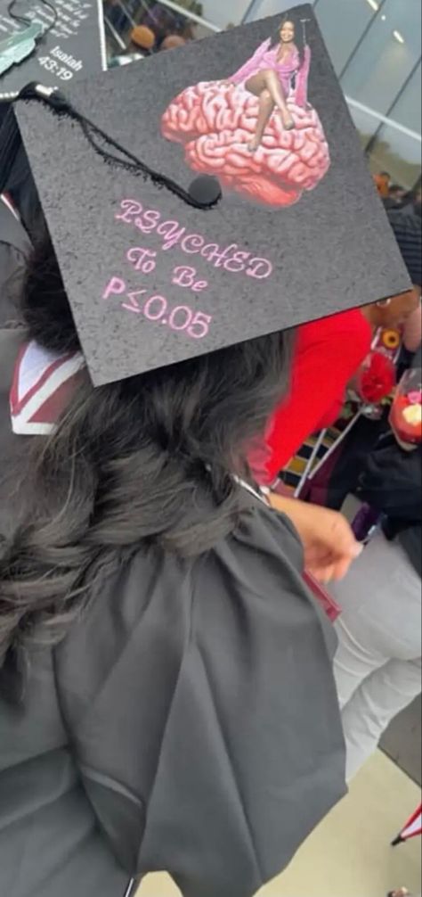 Champagne pink set sparkle graduation pictures college black girl graduation cap psychology statistically significant Psychology Photoshoot, Psychology Graduation Pictures, Psychology Graduation Cap, Graduation Aesthetic, Personality Psychology, Cap Decoration, Grad Photoshoot, Graduation Cap Decoration, Cap Decorations