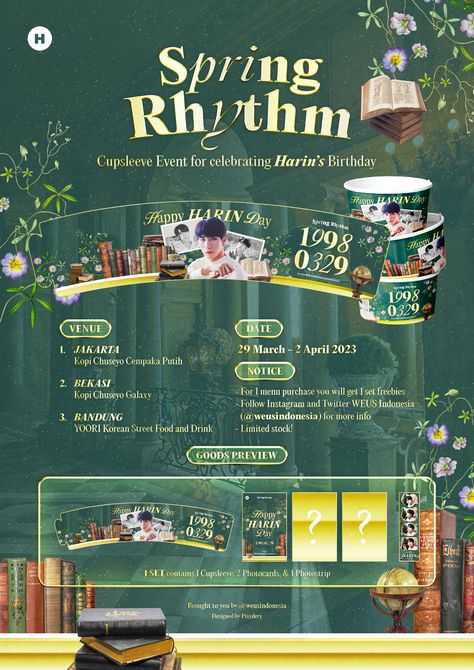 Poster Graphic, Korean Street Food, Birthday Event, Event Poster, Graphic Design Posters, Bts V, Flyer Design, Street Food, Cup Holder