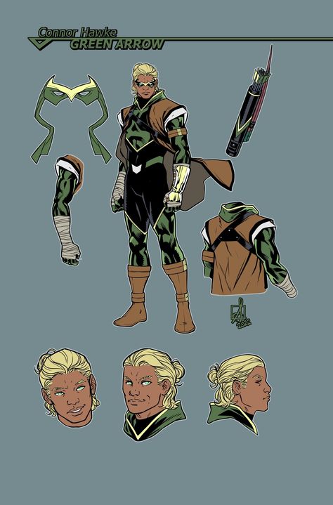 Arrow Arsenal, Green Arrow Comics, Connor Hawke, Arrow Family, The Green Arrow, Dc Comic Costumes, Batman Concept, Superhero Designs, Dc Comics Heroes