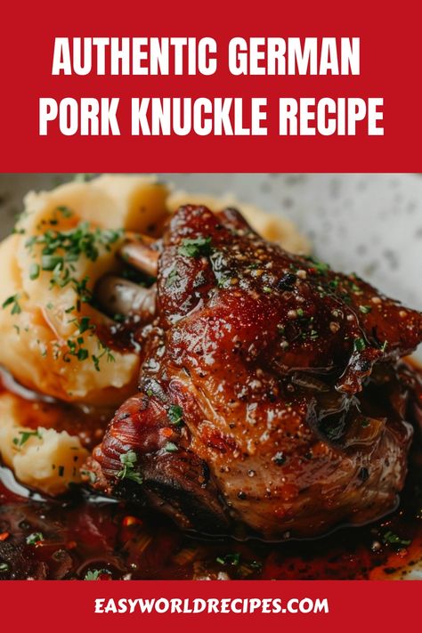 Traditional German Pork Knuckle, or Schweinshaxe, is a delicious meat. This authentic recipe is perfect for festive occasions and hearty dinners. Smoked Ham Hock Recipes, Pork Hock Recipes, Pork Hocks Recipe, Smoked Pork Hocks Recipe, Pork Knuckle Recipe, German Dinners, German Pork Knuckle, Pork Shanks Recipe, Ham Hock Recipes