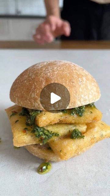 @veganrecipe_ideas on Instagram: ""GET The Complete Plant Based Cookbook - Over 200+ Delicious Vegan Recipes Including 30-day Meal Plans" =>> LINK IN BIO 🔗 @veganrecipe_ideas  Sicilian Panelle 🌱  By @Hermann  Panelle are a traditional Sicilian street food from Palermo, where they are served as Pane e Panelle in a bun with nothing else but a squeeze of lemon juice.  Ingredients Panelle 200g dried chickpeas (~ 1 1/4 cups) 10g parsley (~ 1/8 cups) 8 sourdough burger baps vegetable oil for frying 1 lemon for serving Gremolata 50g parsley (~1 cup) 10g mint (~ 1/2 cup) 2 garlic cloves 1 red chilli 1 lemon (zest & juice) 4 tbsp olive oil Method Soak the chickpeas overnight in 3x the amount of water. The next day, to make the panelle remove most of the parsley stalks and finely chop the leaves. Sicilian Panelle, Sourdough Burger, Dried Chickpeas, Dr Sebi Alkaline Food, Vegan Plan, Plant Based Cookbook, Healthy School Lunches, Vegan Main Dishes, Vegetarian Appetizers