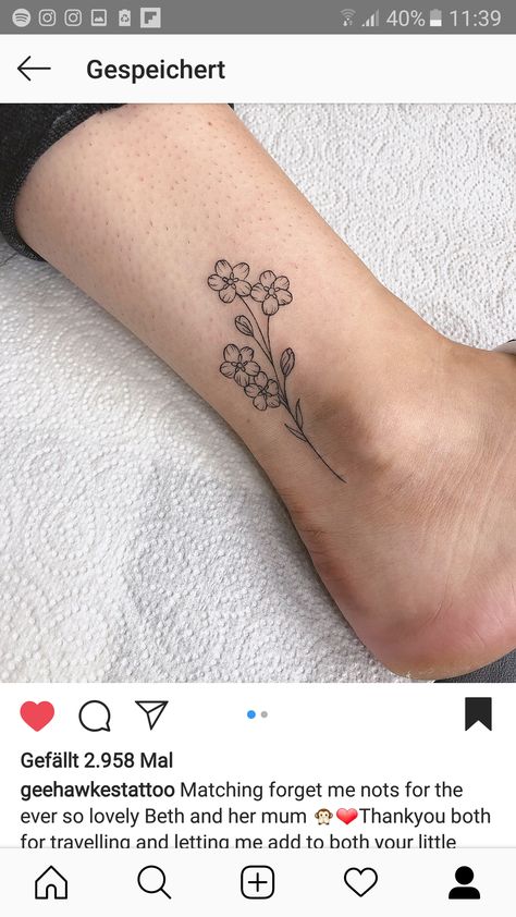 Forget Me Not Tattoo, Cute Ankle Tattoos, Basic Tattoos, Small Forearm Tattoos, Forearm Tattoo Women, Cute Small Tattoos, Wrist Tattoos For Women, Cute Tattoos For Women, Dainty Tattoos