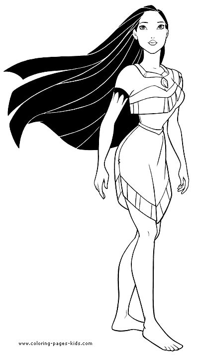 Pocahontas Coloring Pages, Pocahontas Drawing, Sleeping Beauty Coloring Pages, Disney Princess Pocahontas, Pocahontas Disney, Disney Sleeve, Disney Princess Colors, Color Plate, Disney Princess Coloring Pages