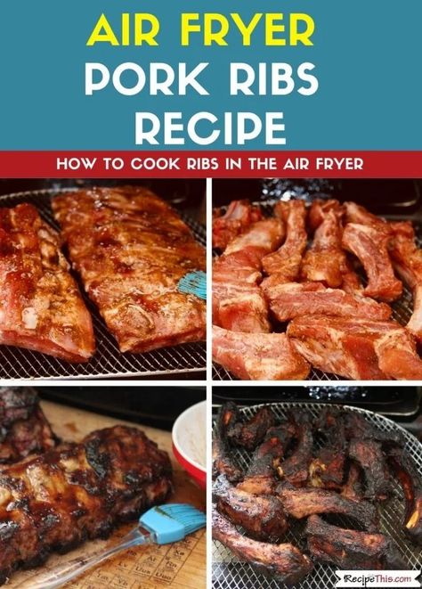 Pork Rib Marinade, Air Fryer Lamb, Oven Pork Ribs, Oven Ribs, Recipe For Air Fryer, Pork Ribs Recipe, Ribs In Oven, Air Fryer Pork, Air Fryer Pork Chops