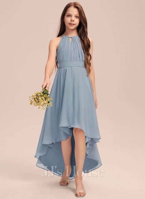 JJ's House Junior Bridesmaid Dresses (268372) | JJ's House Confirmation Dresses, Girls Bridesmaid Dresses, Fall Bridesmaid Dresses, Junior Bridesmaid Dress, Dresses Chiffon, Bridesmaid Dresses Online, Maid Dress, Blue Bridesmaids, Junior Bridesmaid Dresses