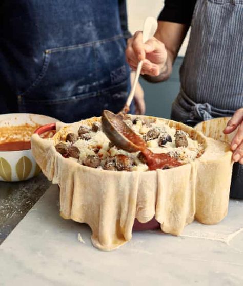 Stanley Tucci Italian Recipes, Stanley Tucci Timpano, Timpani Pasta Dome, Stamboli Recipes, Food And Wine Magazine Recipes, Old World Italian Recipes, Timpano Pasta Dome, Delicious Italian Food, Italian Recipes For Dinner