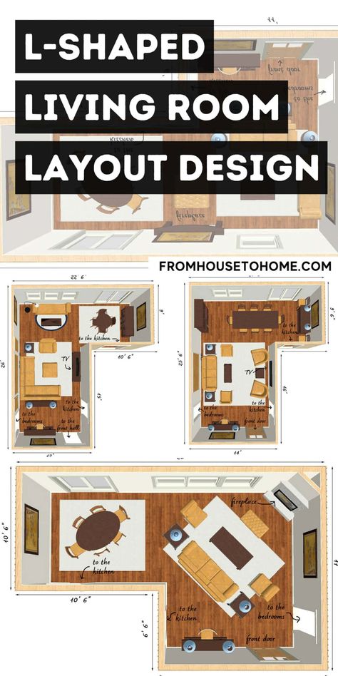 l-shaped living room layout design L Shaped Living And Dining Room Layout, L Shape Living Room Designs, Small Living And Dining Room Layout, L Sectional Living Room Layout, L Shaped Couch Living Room Layout, Living Room Layout With Sectional, L Shaped Living Room Layout, Sectional Living Room Layout, L Shaped Living Room