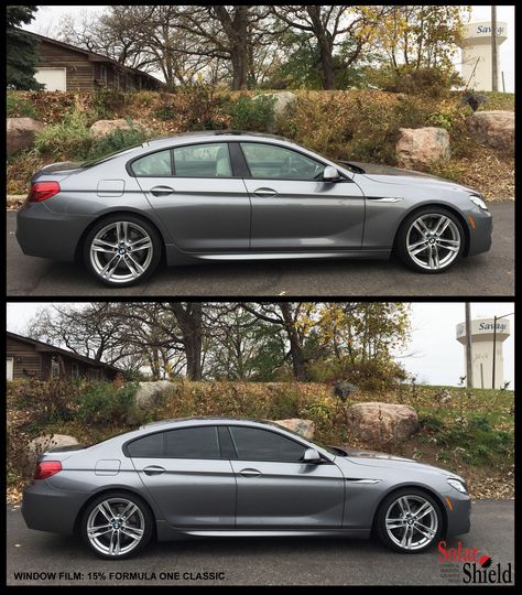 Nice work today! BMW 640i with #formulaone classic 15% film all the way around. #bmw #bmw640i #bmw6series #luxurycar #reduceheat #autotinting #solarshieldmn #minnesota #savagemn #protectyourcar #uvprotection #llumarwindowfilms #llumar #selectprodealers #windowtint #beforeandafter #protectmycar #windowtinted #cars #tinting Bmw 640i, Bmw 6 Series, Tinted Windows, Work Today, Window Film, Formula One, All The Way, Luxury Cars, Uv Protection