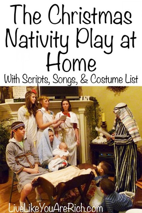 Christmas Plays For Kids, Play Scripts For Kids, Cousins Christmas, Nativity Activity, Christmas Skits, Lds Christmas, Nativity Play, Nativity Costumes, Ward Christmas Party