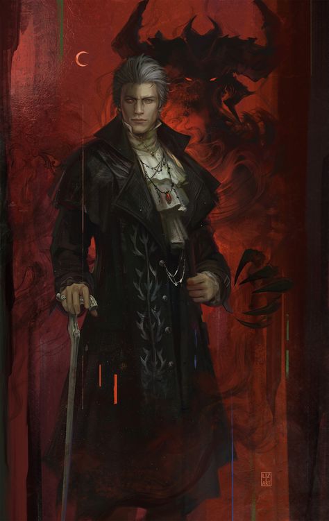 Devil May Cry 4, Dante Devil May Cry, 다크 판타지, Arte Obscura, Dungeons And Dragons Homebrew, Devil May Cry, 영감을 주는 캐릭터, Fantasy Artwork, Character Portraits