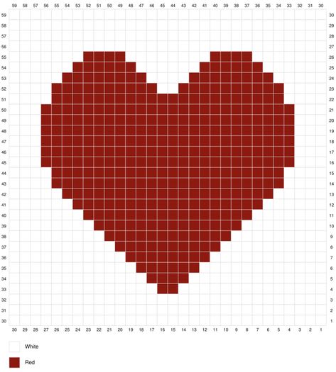 Heart C2c Crochet Pattern, Heart Pixel Pattern, Sherpa Pillow, Heart Crochet Pattern, Knitted Heart Pattern, Valentine Crochet, Crochet Pillow Patterns Free, Beau Crochet, Pixel Heart