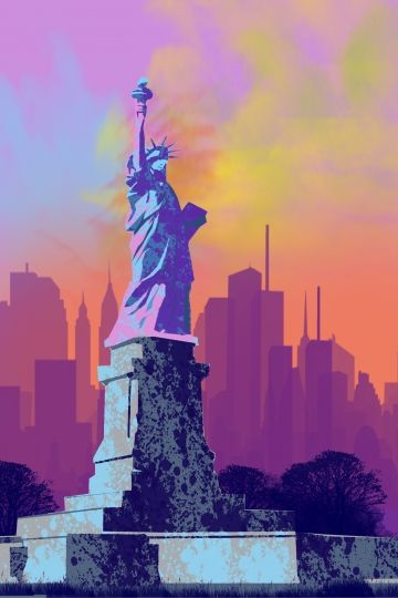 landmark,building,attractions,beautiful,colorful,famous,statue,painting,watercolor,new york,statue of liberty Statue Of Liberty Illustration, Statue Of Liberty Drawing, Statue Painting, City Paintings, New York Statue Of Liberty, New York Illustration, Cityscape Paintings, New York Statue, New York Landmarks