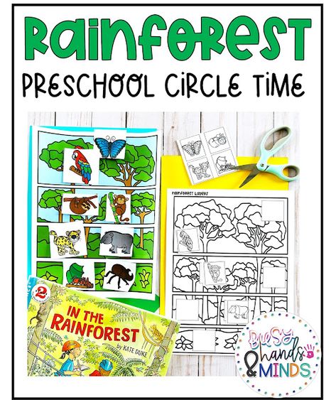 Rainforest Preschool Circle Time Rainforest Preschool Theme, Preschool Rainforest Activities, Rainforest Activities Preschool, Rainforest Song, Rainforest Preschool, Preschool Zoo Theme, Pirate Preschool, Rainforest Activities, Zoo Preschool