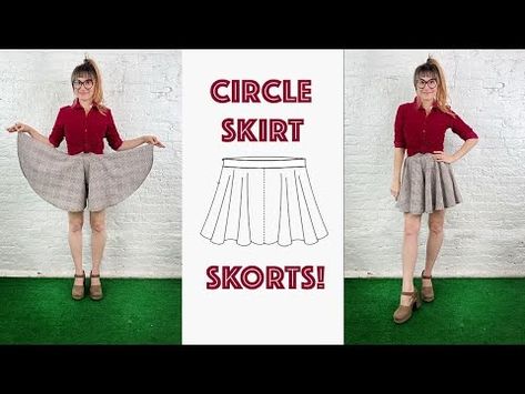 This is an original Anastasia Chatzka circle shorts pattern in sizes 0-28. You will be emailed an instant PDF download once purchased to your email. You can also view the youtube sew a long tutorial video on how to make the shorts below Choose your print method when selecting the pattern. Letter & A4 printing  (27 Shorts Pattern, Diy Skirt, Sewing Skirts, How To Make Clothes, Tutorial Video, Clothes Crafts, Sewing For Beginners, Sewing Patterns Free, Skorts