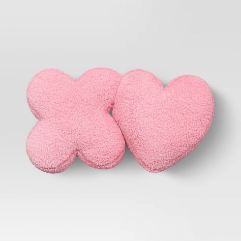 Valentine's Day 'XO' Faux Shearling Throw Pillow Pink - Room Essentials™ | Target Vday Decor, Target Valentines, Valentines Pillows, Pink Throws, Pink Throw Pillows, Pillow Pink, Makeover Bedroom, Holiday Pillows, Throw Pillows Christmas