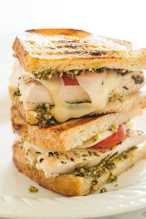 Pesto Chicken Sandwich on Sourdough Chicken Sandwich On Sourdough, Avengers Shawarma, Sandwich On Sourdough, Pesto Chicken Sandwich, Pesto Sandwich Recipe, Grilled Chicken Pesto, Baking Mischief, Chicken Pesto Sandwich, Lunch Sandwiches