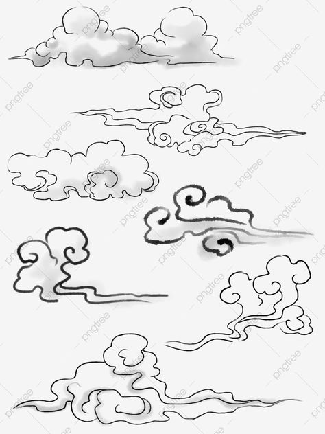 Graffiti Clouds, Chinese Drawings, Cloud Tattoo, Cloud Drawing, Disegni Artistici, Art Tutorials Drawing, Art Reference Photos, Art Drawings Sketches, Chinese Art