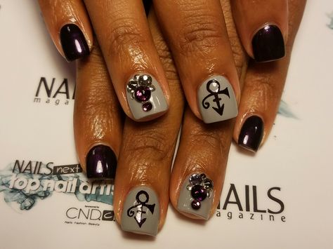 Prince Nails Art Designs, Prince Nails, Nails Art Designs, Ongles Nails, Prince Art, Inspired Nails, Paws And Claws, Tambourine, Nail Health