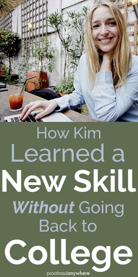 Retraining as a transcript proofreader meant Kim didn’t have to go back to school full time. Medical Transcriptionist, Money Saving Apps, Going Back To College, Proofreading Jobs, Retire Early, She Did It, Job Ideas, Go Back To School, Computer Skills