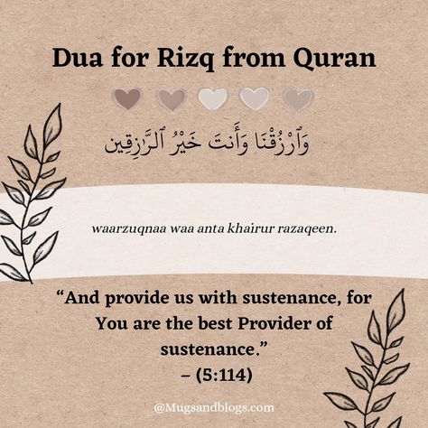 Dua for Rizq from Quran Dua To Become Rich, Short Istikhara Dua, Dua For Rizq, Daily Adhkar, Short Dua, Halal Quotes, Quranic Duas, Powerful Dua, Arabic Quotes With Translation